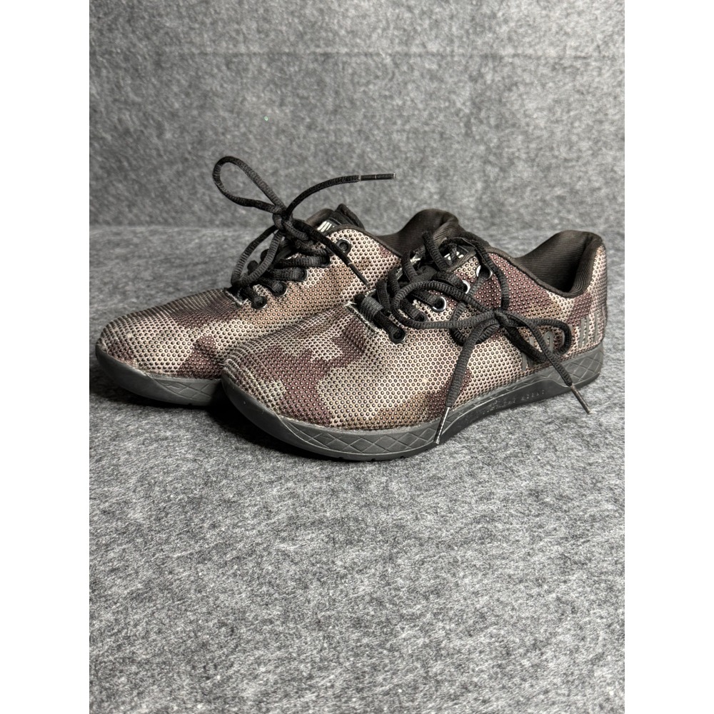 NOBULL Trainer Camo SuperFabric Cross Training Shoes Womens 7.5 Mens 6 Brown Bla